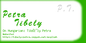 petra tibely business card